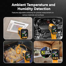 Load image into Gallery viewer, 50:1 Infrared Thermometer -58F to 1796F, Laser Temp Gun with Thermocouple Probe for Pizza Oven, HVAC, BBQ, High Temp Gun with Humidity Sensor, Accurate for Home and Industrial Use