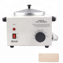 Load image into Gallery viewer, Single Pot Wax Warmer Professional Electric Wax Heater Machine Facial Skin SPA Equipment with Adjustable Temperature Set with Wood Craft Sticks?50 Pcs?