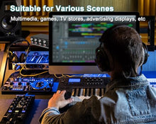 Load image into Gallery viewer, FlyroadUp 3.5mm Aux + RCA L/R Bi-Directional Stereo Audio Switch 4 in 1 Out A/B Analog Audio Switcher Selector