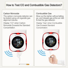 Load image into Gallery viewer, Plug in Carbon Monoxide & Natural Gas Detectors, KH Alert Combination CO Detector & Combustible Gas Detector with Temperature Humidity, Portable CO & Natural Gas Detector with Sound Light Warning