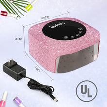 Load image into Gallery viewer, UV Nail Lamp 54W, Cordless Gel UV Led Nail Lamp for Gel Nail Polish, Rechargeable UV Nail Light Nail Dryer with 4 Timer and LCD Display, Professional Fast Curing Lamp Nail Art Tools with Rhinestone