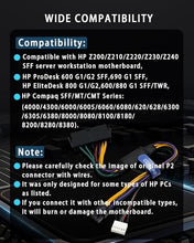 Load image into Gallery viewer, COMeap 24 pin to 6 pin Adapter HP ATX Power Cable Compatible with Z200 Z210 Z220 Z230 Z240 SFF MT TWR Series 4000 6005 8300, ProDesk 600 G1, EliteDesk 800 G1 13.3-inch (34cm)