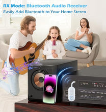 Load image into Gallery viewer, KAIY Airplane Bluetooth Adapter for Headphones, Bluetooth Transmitter for TV PC Headphones, Music Receiver for Home Stereo/Speakers, 3.5mm AUX Jack Wireless Audio Adapter for Car/Boat/Gym