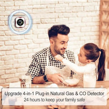 Load image into Gallery viewer, Plug in Carbon Monoxide & Natural Gas Detectors, KH Alert Combination CO Detector & Combustible Gas Detector with Temperature Humidity, Portable CO & Natural Gas Detector with Sound Light Warning