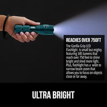 Load image into Gallery viewer, Gorilla Grip Powerful LED 750 FT Water Resistant 5 Adjustable Mode Tactical Flashlight, High Lumens Ultra Bright Battery Life Zoom Flashlights, Small Camping Car Mini Flash Light Accessories Teal Blue