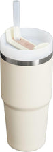 Load image into Gallery viewer, Stanley Quencher H2.0 FlowState Stainless Steel Vacuum Insulated Tumbler with Lid and Straw for Water, Iced Tea or Coffee, Smoothie and More, Cream 2.0, 14oz