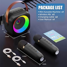 Load image into Gallery viewer, ZERFUN Mini Karaoke Machine for Kids Adults, Karaoke Microphone Wireless Microphones Rechargeable with Bluetooth Speaker, Girls Boys Kids Birthday Christmas Toys Gifts Presents, Black