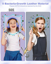 Load image into Gallery viewer, Kids Headphones Wired with Microphone for ipad Computer Laptop for Boys Girls Volume Limit Foldable Over Ear Headset for School 3.5mm Jack