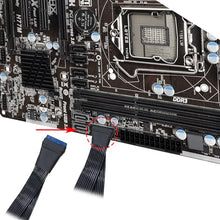 Load image into Gallery viewer, COMeap USB 3.0 Header Splitter Extension Cable, Small Mini USB 3.0 19/20 Pin 1 to 2 Y Splitter Internal Adapter for Motherboard 5.9-inch (15cm)