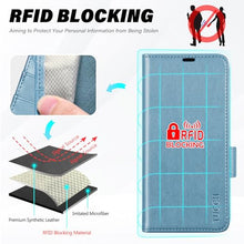 Load image into Gallery viewer, TUCCH Case for Galaxy Z Fold7, Stand RFID Blocking 4 Card Holders Wallet Folio, PU Leather Protective Magnetic PC Shell Compatible with Galaxy ZFold 7 (8.0") 2025, Pearly Light Blue