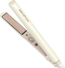 Load image into Gallery viewer, MiroPure 1 Inch Flat Iron, Hair Straightener with 30S Fast Heating & 60min Auto Shut-Off, Hair Straightener and Curler 2 in 1 with 3D Ceramic Floating Plates, Beige