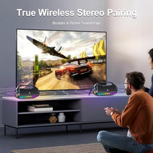 Load image into Gallery viewer, HWWR Karaoke Machine for Adults and Kids, Portable Bluetooth Speaker with Microphones, PA System with 2 Karaoke Microphones, Disco Lights for Home Parties Outdoor, Support USB/AUX/TWS