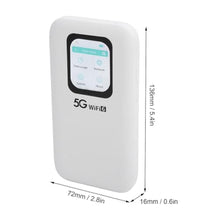 Load image into Gallery viewer, 5G Wi Fi 6 Mobile Hotspot, Connects Up to 16 Devices, Portable Band Wi Fi Device, Pocket Hotspot Router with Nano SIM Card Slot, 7100mAh Battery for Travel Business_814
