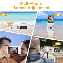Load image into Gallery viewer, 5K 80MP Digital-Camera | 3" Flip Screen | 18x Zoom for Photography Beginner, White_165