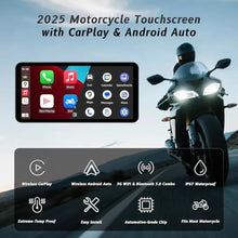 Load image into Gallery viewer, 6-Inch Motorcycle Smart Display Wireless CarPlay & Android Auto | Bluetooth Voice Control | IP67 Waterproof | HD Touchscreen | Easy Install | Fits Most Bikes | OTA Updates, black_441