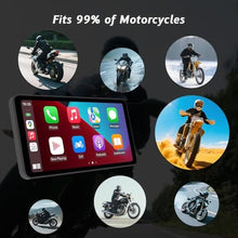 Load image into Gallery viewer, 6-Inch Motorcycle Smart Display Wireless CarPlay & Android Auto | Bluetooth Voice Control | IP67 Waterproof | HD Touchscreen | Easy Install | Fits Most Bikes | OTA Updates, black_442