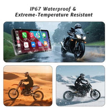Load image into Gallery viewer, 6-Inch Motorcycle Smart Display Wireless CarPlay & Android Auto | Bluetooth Voice Control | IP67 Waterproof | HD Touchscreen | Easy Install | Fits Most Bikes | OTA Updates, black_443