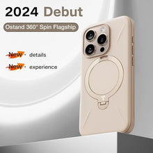 Load image into Gallery viewer, TORRAS 360° Spin Mag Stand for iPhone 16 Pro Max Case, Fit for Magsafe, Mil-STD Protective Hard PC Scratch-Resistant Ostand Case for iPhone 16 Pro Max Phone Case Desert Titanium, Dune Beige, 6.9 inch
