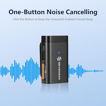 Load image into Gallery viewer, Sevenoak 3 in 1 Wireless Lavalier Microphones for iPhone/Android/Camera, Wireless Lapel Microphone System with Noise Cancelling Portable Microphone for Recording YouTube Vlog Live Stream -SKM-W1 Pro