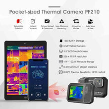 Load image into Gallery viewer, Thermal Imaging Camera, BTMETER Infrared Imager PF210 Detect Temperature -4°F~1022°F with 5 MP Visual Camera, 256 x 192 IR Resolution 25Hz, 3.5" Touch Screen, WiFi Hotspot Transmission