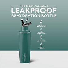 Load image into Gallery viewer, BrüMate ReHydration Mini Kids Water Bottle | 100% Leakproof Insulated Water Bottle for Kids with Straw | Stainless Steel Water Canteen | Perfect Kids Water Bottle for School | 16oz (Matte Hunter)