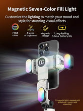 Load image into Gallery viewer, Gimbal Stabilizer for iPhone, Sefie Stick Tripod with Auto Face Tracking for TIK Tok YouTube Video Recording, 4 in 1 Gimbal Stabilizer with 360° Rotation for iPhone/Andriod -M1 Pro White