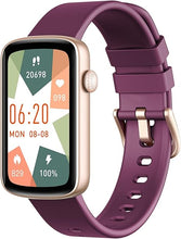 Load image into Gallery viewer, Smart Watches for Women Compatible with iPhone Android Phones, LYNN2 Women's Watch Fitness Tracker Watch Reloj para Mujer with Heart Rate Monitor Pedometer Sleep Tracker Waterproof Purple