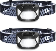 Load image into Gallery viewer, Lepro 320015 Battery Powered Headlamp - 1300Lux Super Bright LED Head Lamp with Red Light, IPX4 Waterproof Headlights for Outdoor Camping, Hiking, Hunting, Power Outages, Emergency, Hurricane, 2 Pack