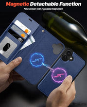 Load image into Gallery viewer, OCASE for iPhone 16 Case Detachable Wallet Case with Card Holder, 2 in 1 Pu Leather Flip Folio with RFID Blocking Stand Wrist Strap Shockproof Phone Cover 6.1 Inch 2024, Blue