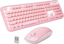 Load image into Gallery viewer, FOPETT Keyboard and Mouse Sets Wireless, Reliable 2.4 GHz Connectivity for PC,Laptop,Smart TV and More (Pink)