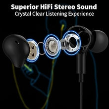 Load image into Gallery viewer, USB Headphones with Microphone for Laptop, 7.5ft Magnetic Wired Earbuds Noise Isolation in-Ear Earphones with Mute Volume Control Stereo Bass for PC Desktop Dell HP Acer Laptop Meetings/Music,School