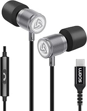 Load image into Gallery viewer, LUDOS Ultra USB C Headphones, 5 Years Warranty, Magnetic USB-C Earbuds for iPhone 16 15 Pro Max Plus Samsung Galaxy S24 S23 Ultra S22 S21 FE S20 Z Flip 3 Fold 4 A53 A54, USB Type C Earphones - Grey