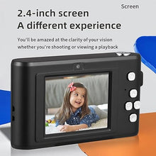 Load image into Gallery viewer, Acuvar 4K 50MP Digital Camera, Auto Focus Kids Camera Selfie with Front and Rear Dual Lenses, 32GB Card, 8X Digital Zoom, Compact Travel Vlogging Video Camera Gift for Kid Teen Beginner (Black)