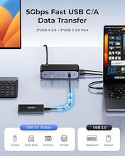 Load image into Gallery viewer, USB C Docking Station Dual Monitor for MacBook Pro/Air, 13-in-1 Triple 4K Display Laptop USB-C Hub, Type C Dock with 3 * 4K HDMI, PD3.0, 7 USB, RJ45, 3.5mm Audio