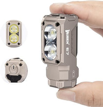 Load image into Gallery viewer, WUBEN E7 1800 Lumen Rechargeable Mini Flashlight with Magnet - Super Bright 6 Modes Khaki EDC Flashlight, Typ-C Rechargeable LED; IP68 Pocket Flashlight for Headlamp Use, Rescue, Camping