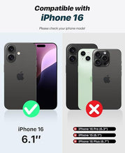 Load image into Gallery viewer, OCASE for iPhone 16 Case Detachable Wallet Case with Card Holder, 2 in 1 Pu Leather Flip Folio with RFID Blocking Stand Wrist Strap Shockproof Phone Cover 6.1 Inch 2024, Green