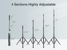 Load image into Gallery viewer, Elitehood 81" Tall Flexible Tripod Stand for iPhone with 17in Adjustable Gooseneck with Remote Compatible with iPhone 13 Pro Max / 13 Pro / 12 Pro Max, Android Phone