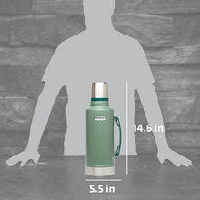 Load image into Gallery viewer, Stanley Classic Vacuum Bottle 2Qt, Hammertone Green