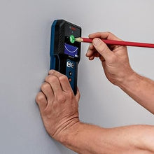 Load image into Gallery viewer, BOSCH GMS120-27 Wall Scanner and Stud Finder, Detects Wood, Metal, and Live Wires Behind Your Wall - Includes 2 AA Batteries and Pouch