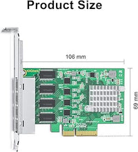 Load image into Gallery viewer, 100M/1000M/2.5G NIC Network Card, Quad RJ-45 Port, with Realtek RTL8125BG Controller, Support Windows/Windows Server/Linux/Ubuntu/Centos/Vmware