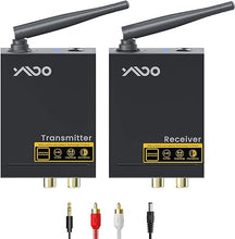 Load image into Gallery viewer, YMOO 2.4Ghz Wireless Audio Transmitter Receiver,48kHz/24bit HiFi Audio,20ms Ultra Low Latency,320ft Long Range RCA Jack Adapter for Speaker/soundbar to TV/PC/CD Player/Computer/Projector