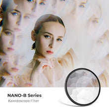 Load image into Gallery viewer, K&F Concept 58mm Kaleidoscope Filter, Special Effects Filter Prism Crystal Glass with Multi Refraction Subjects for Camera Lens