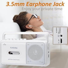 Load image into Gallery viewer, Gelielim Cassette Player Boombox, Portable AM/FM Radio Stereo, Cassette Tape Player Recorder with Big Speaker and Earphone Jack, Battery Operated or AC Powered Tape Recorder Cassette Player
