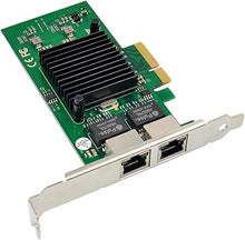 Load image into Gallery viewer, Dual-Port PCIe X4 Gigabit Network Card 1000M PCI Express Ethernet Adapter with Intel 82576 Two Ports LAN NIC Card for Support PXE SR-IOV for Windows/Windows Server/Linux/Freebsd/DOS with Low Profile