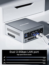 Load image into Gallery viewer, MINISFORUM NAB6 Lite Mini PC 12th Gen Core i5-12600H(12C/16T) HDMI×2+USB-C×2 4K@60Hz Outputs Mini Computer, 16GB RAM 512GB SSD with HDD Slot, Intel Iris Xe Graphics Desktop Computer
