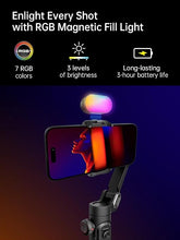 Load image into Gallery viewer, Gimbal Stabilizer Smartphone iPhone Video: iPhone Stabilizer Gimbal Smartphone Foldable 3-Axis Handheld Portable Android Gimbal TikTok YouTube Vlog Recording AOCHUAN Smart XE Series (Smart XE KIT)