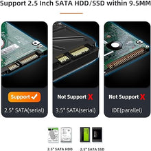 Load image into Gallery viewer, MAIWO Dual Bay Hard Drive RAID Enclosure for 2.5 Inch SATA SSD HDD, RAID 0/RAID 1/JBOD/PM, USB 3.0 6Gbps with UASP, 16TB Capacity, External HDD Bay Aluminum