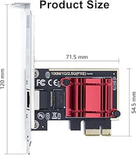 Load image into Gallery viewer, 10Gtek 2.5G NIC PCIe Network Adapter 2500/1000/100Mbps PCIe Gigabit Ethernet Card, Single RJ-45 Port, with Realtek RTL8125 Controller, Support Windows Server/Ubuntu/Centos/Debian