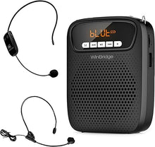 Load image into Gallery viewer, Portable Voice Amplifier Wireless & Wired Headset Microphone Speaker Mini Lightweight Personal Classroom Mic for Teachers Supports AUX Input,Bluetooth 5.0,Recording - S278UHF