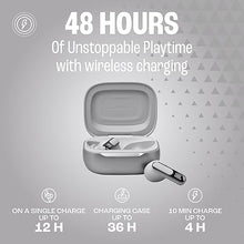 Load image into Gallery viewer, JBL Live Beam 3 - True wireless noise-cancelling closed-stick earbuds, 48Hrs total playback, Wireless Charging, 6 Mics for perfect calls, Multi-point connection, IP55 waterproof and dustproof (Silver)